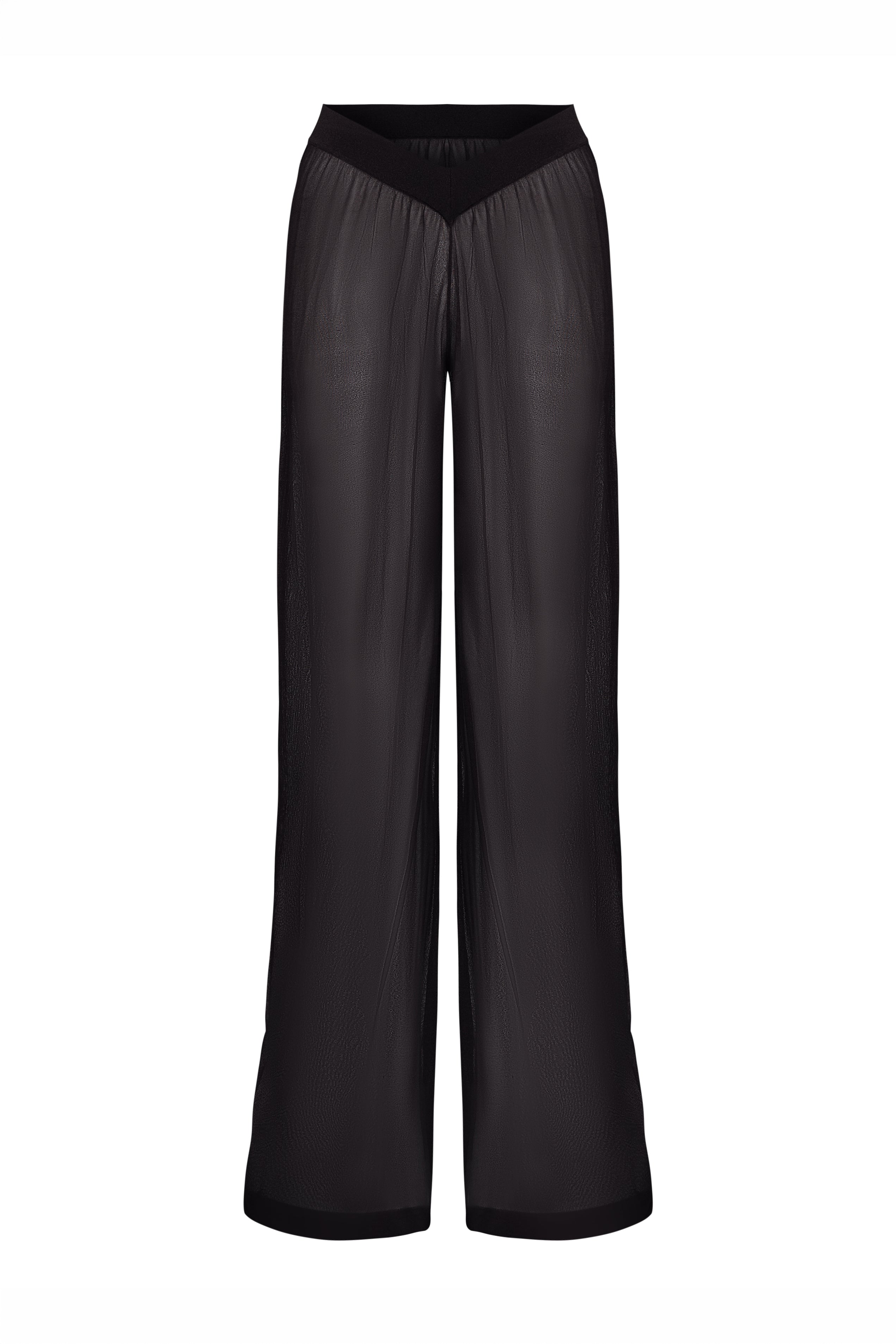 sheer palazzo pant in black – tropic of c