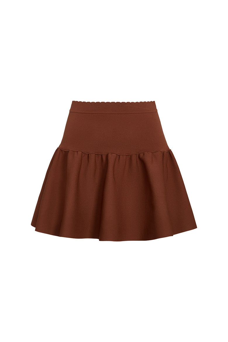 tobacco skirt HEIRLOME Mila in resulting in a refined piece that feels both graceful and effortless julia skirt in tobacco