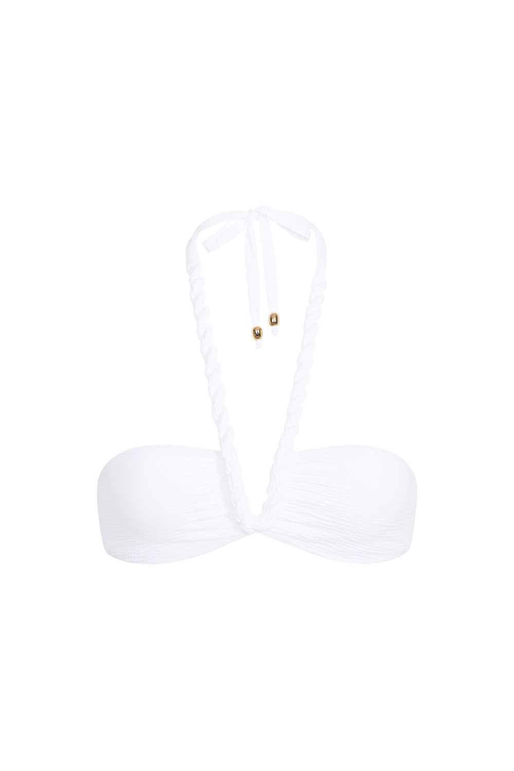 mabel top in white seersucker