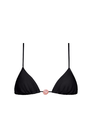 superfine equator top in black seersucker