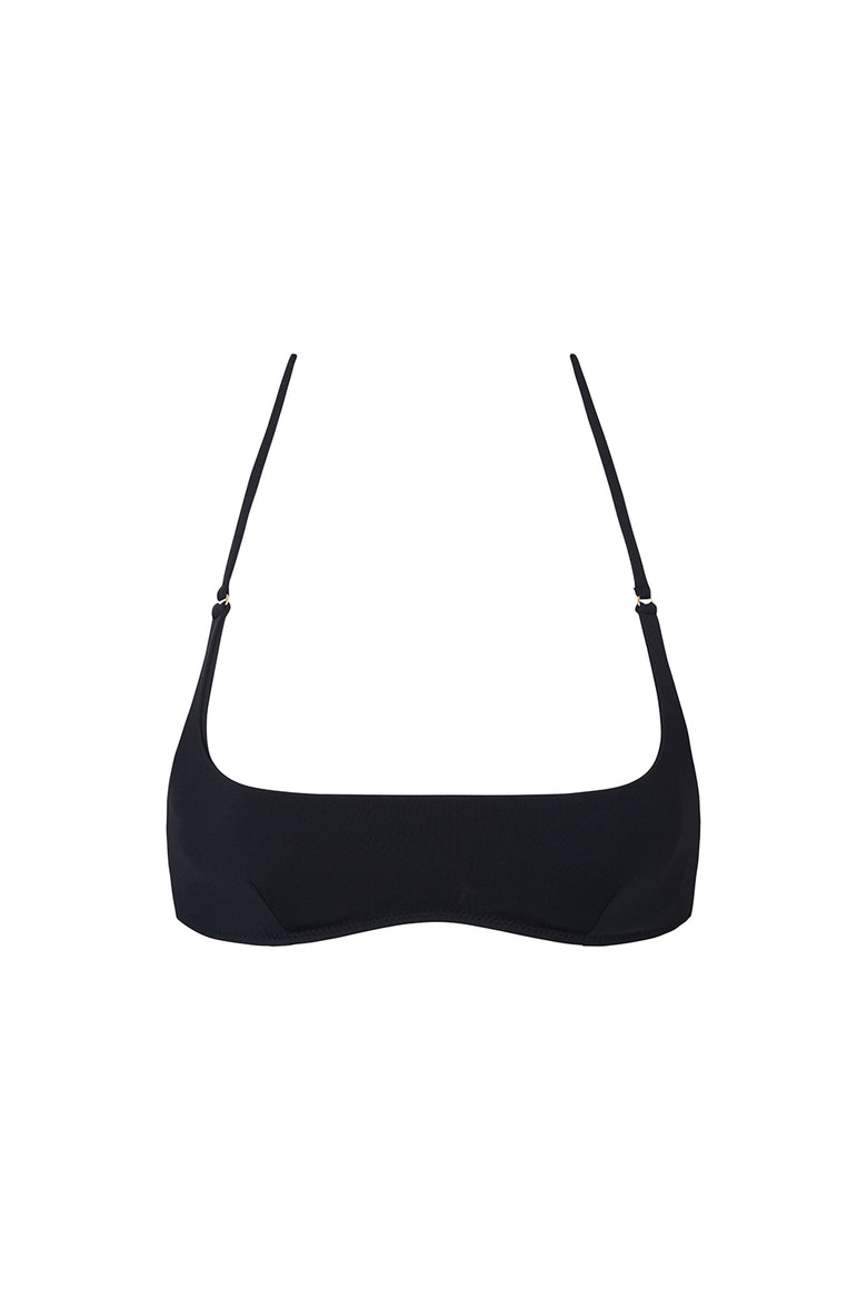 hamaca top in black eco compression