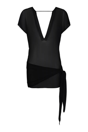 karoo sarong dress in black