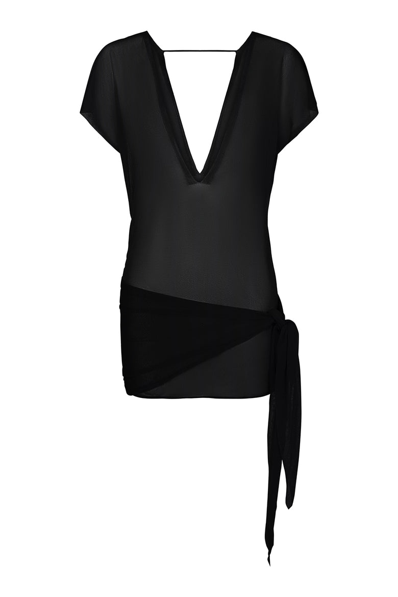 karoo sarong dress in black