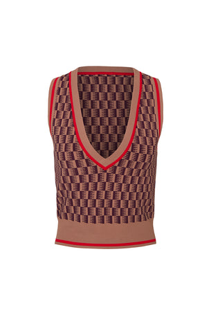 isla vest in toffee duafe