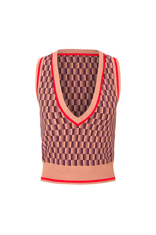 isla vest in toffee duafe