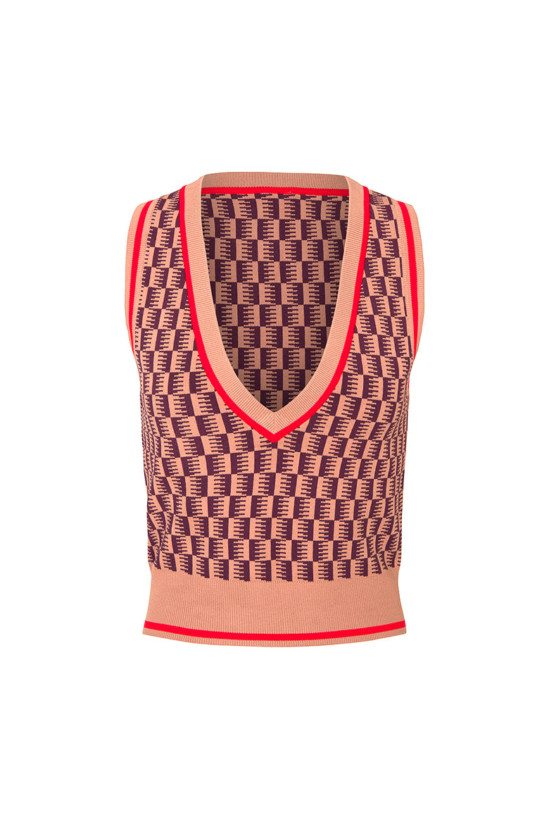 isla vest in toffee duafe