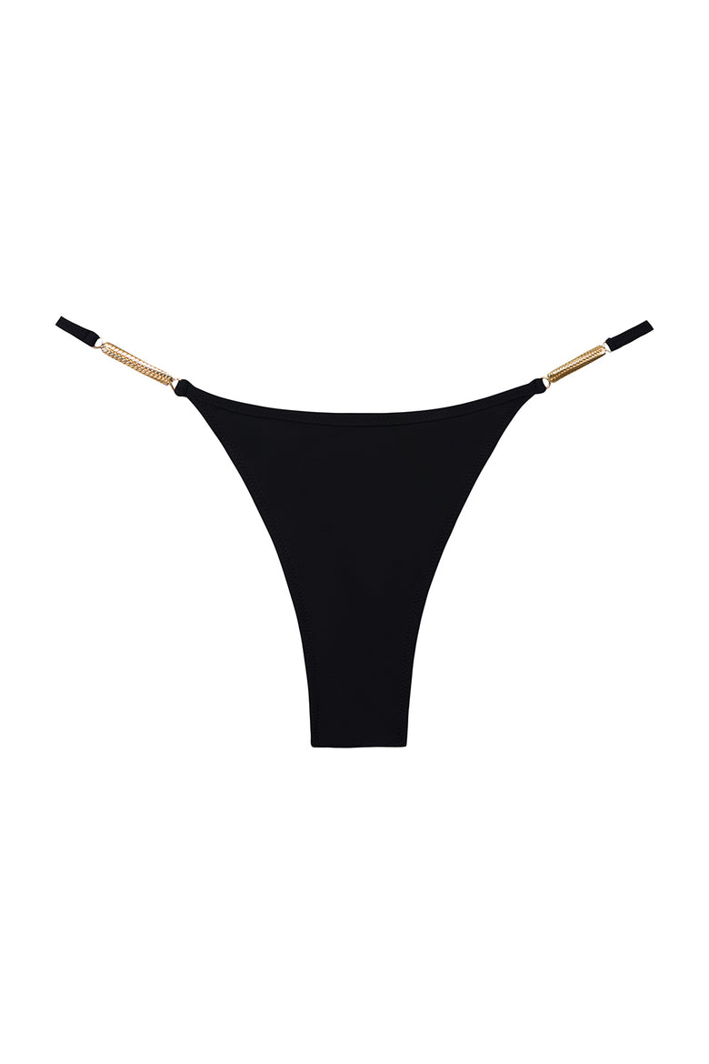 luna chain bottom in black compression