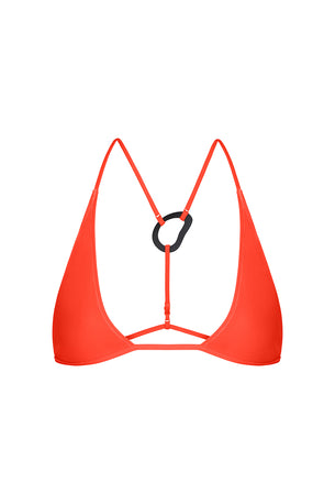 orb back universo bralette in tomato soft compression