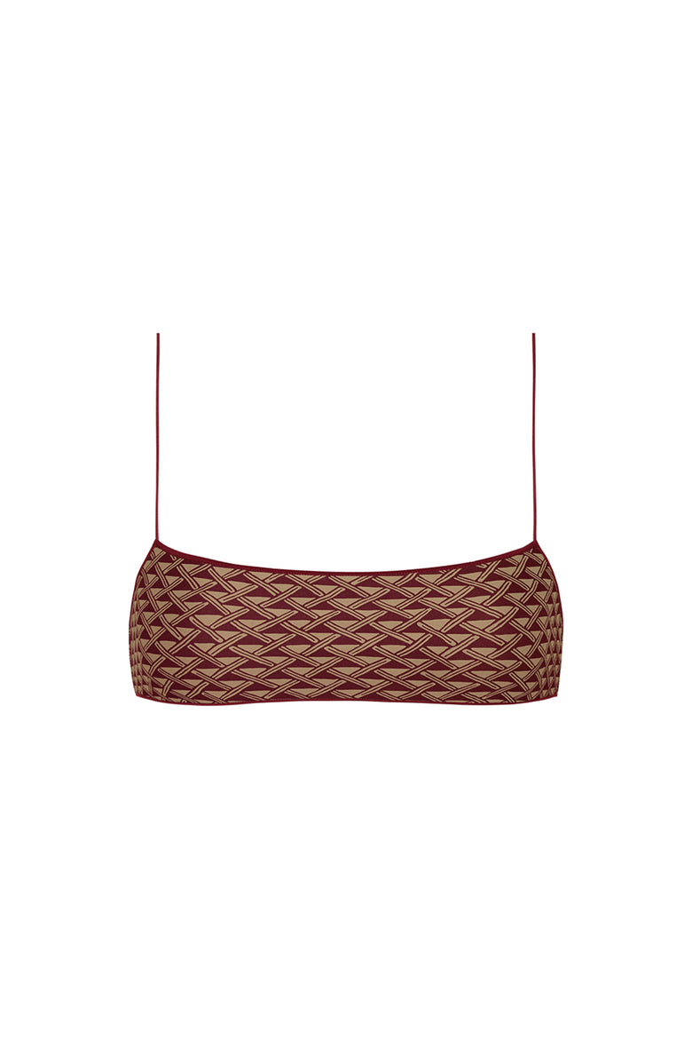 the C bralette in kuba adobe
