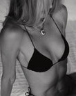 the C praia top in black terra