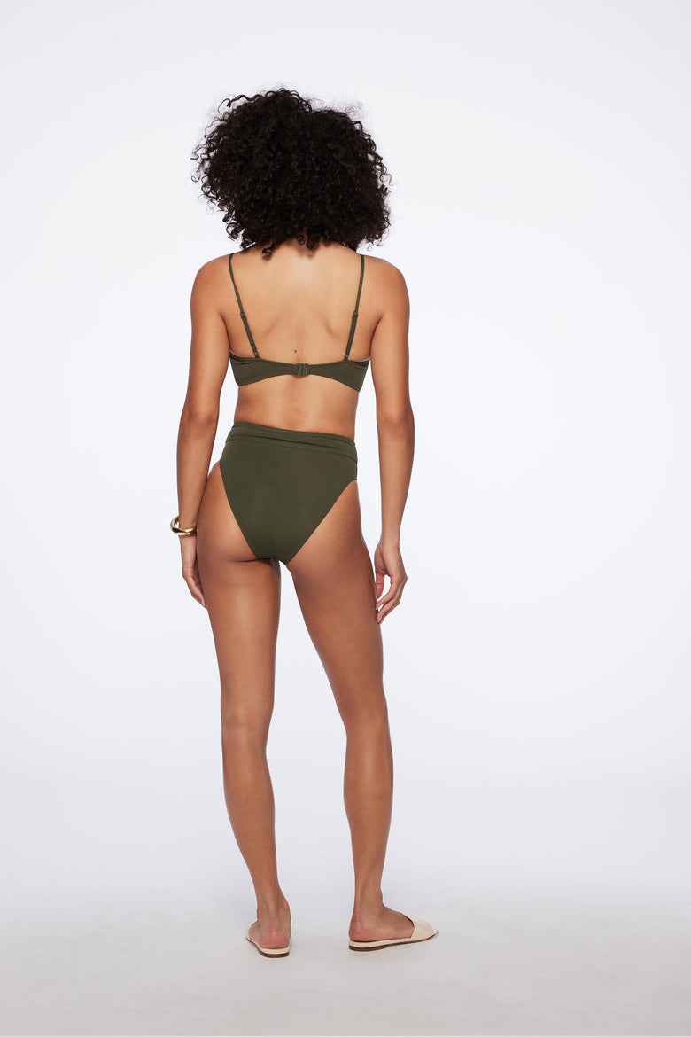 sculpting infinity top in olive compression