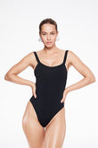 floe one piece in black eco-compression