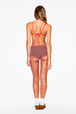 Geometrical jacquard knitted high waisted briefs.