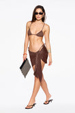 souk wrap skirt in chocolate