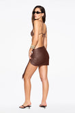 souk wrap skirt in chocolate