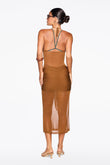 lana dress in rust