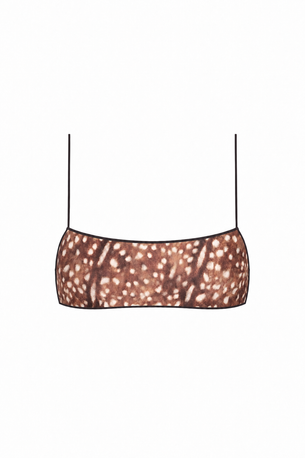 the C bralette in golden fawn