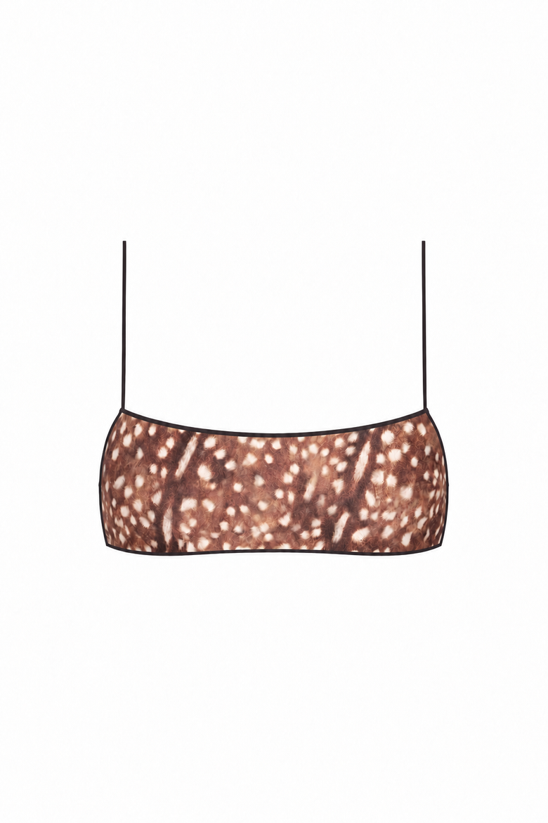 the C bralette in golden fawn