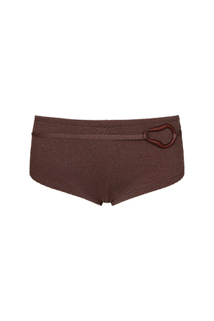 santorini short in coffee lurex