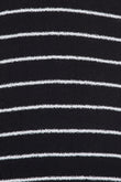 grace top in black and white stripe