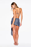 souk wrap skirt in slate