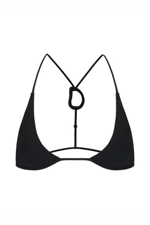 orb back universo bralette in black soft compression