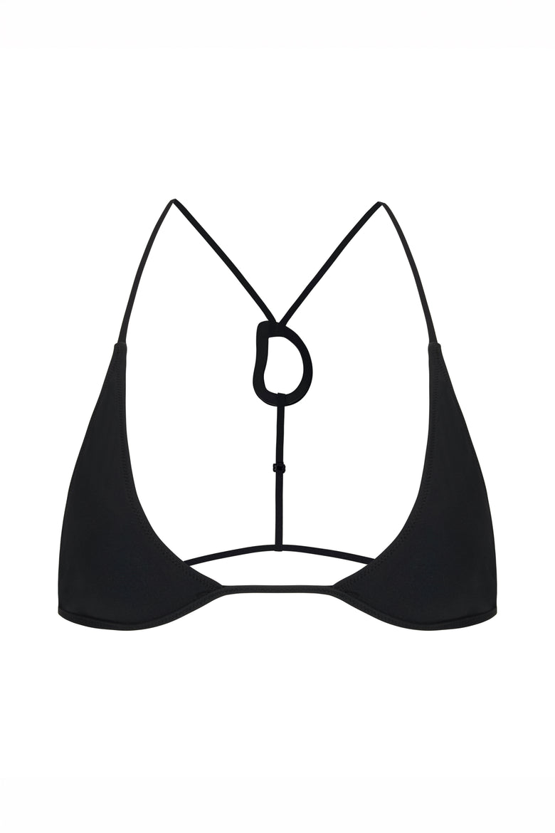 orb back universo bralette in black soft compression