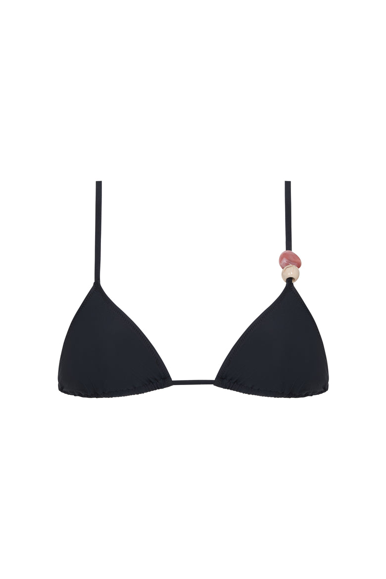 luxe equator top in black terra