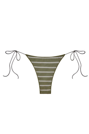the C bottom in olive and white stripe