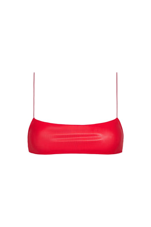 the C bralette in rosso gloss