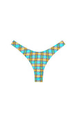 curve bottom in aqua plaid