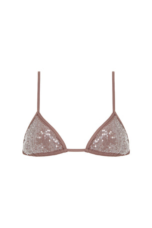 sequin equator top in driftwood
