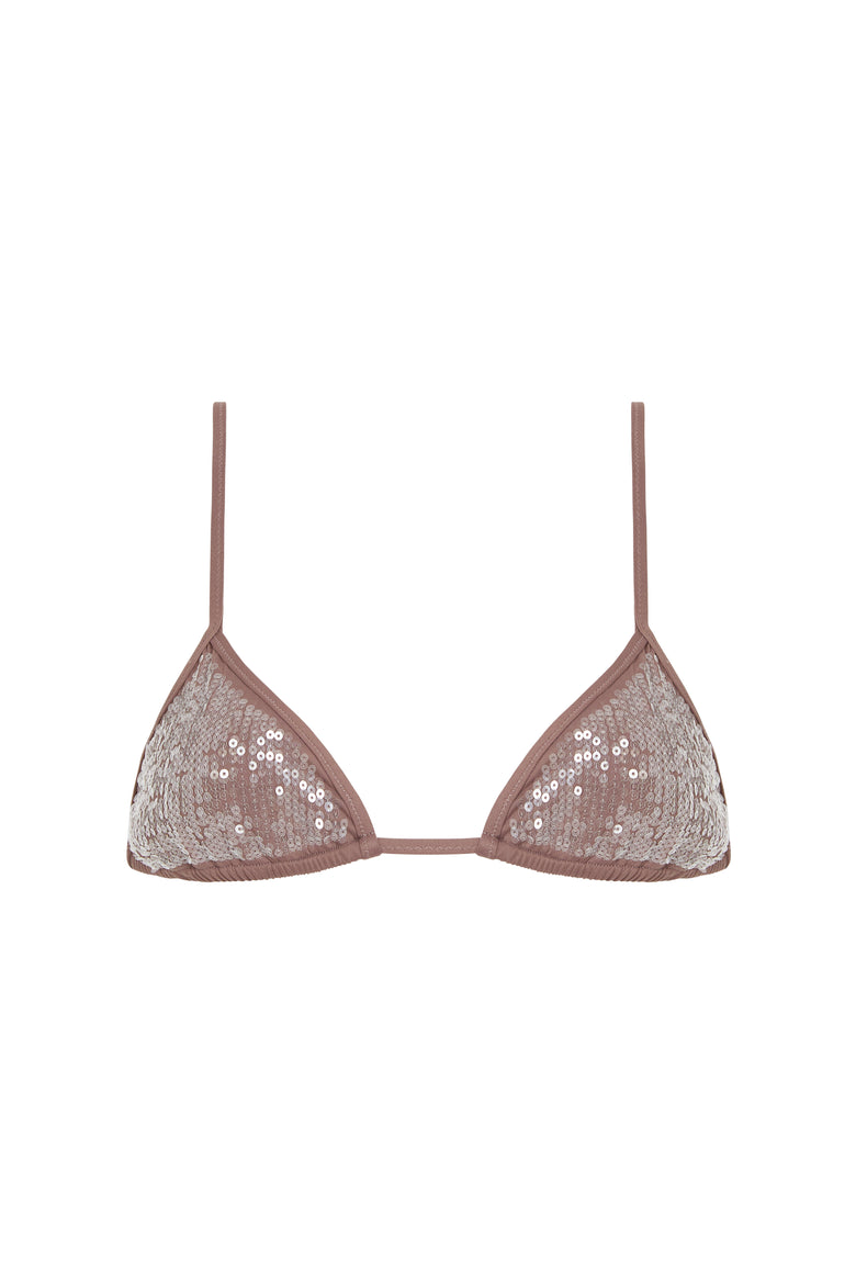 sequin equator top in driftwood