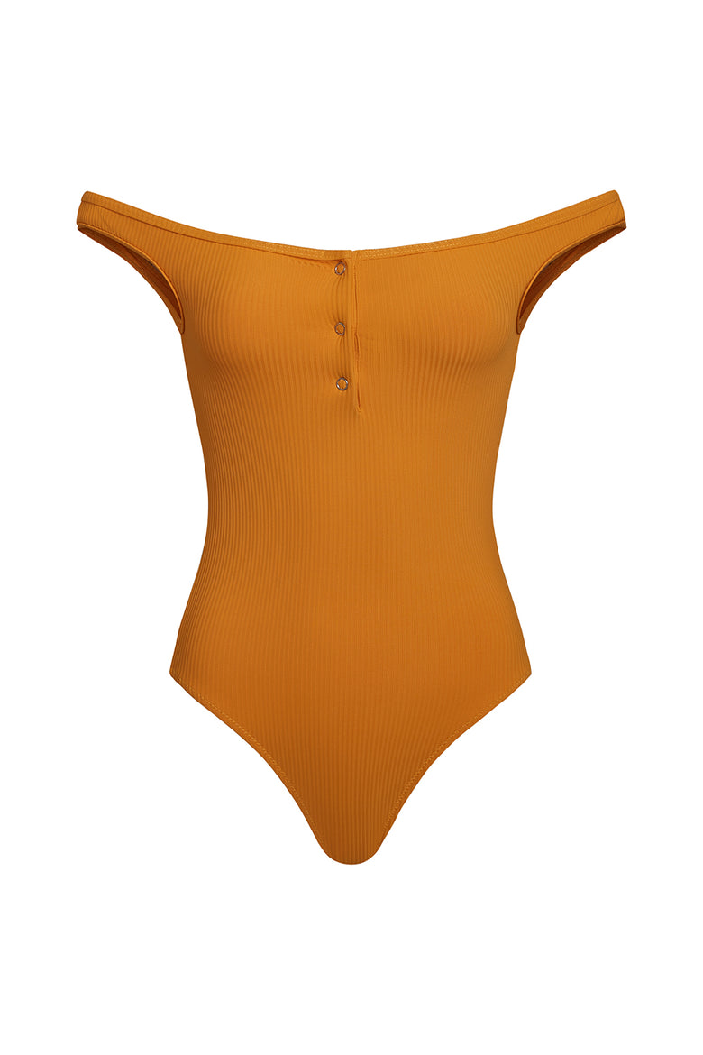 dune one piece in marigold