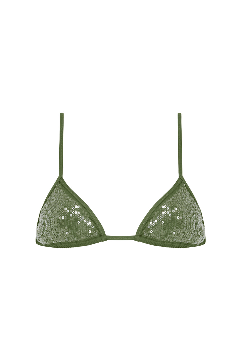 sequin equator top in fern