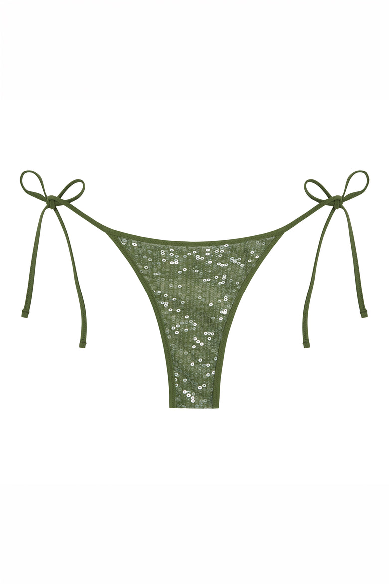 sequin praia bottom in fern