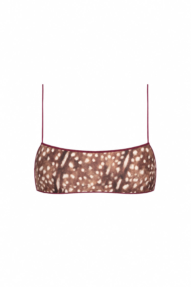 the C bralette in golden fawn