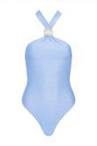 halo one piece in sky lurex