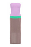 maya dress in colorblock