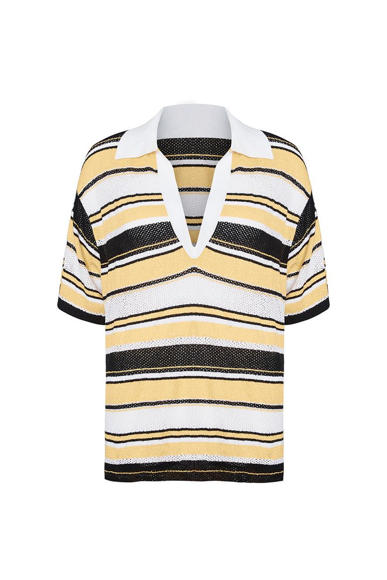 rugby knit dress in rugby stripe