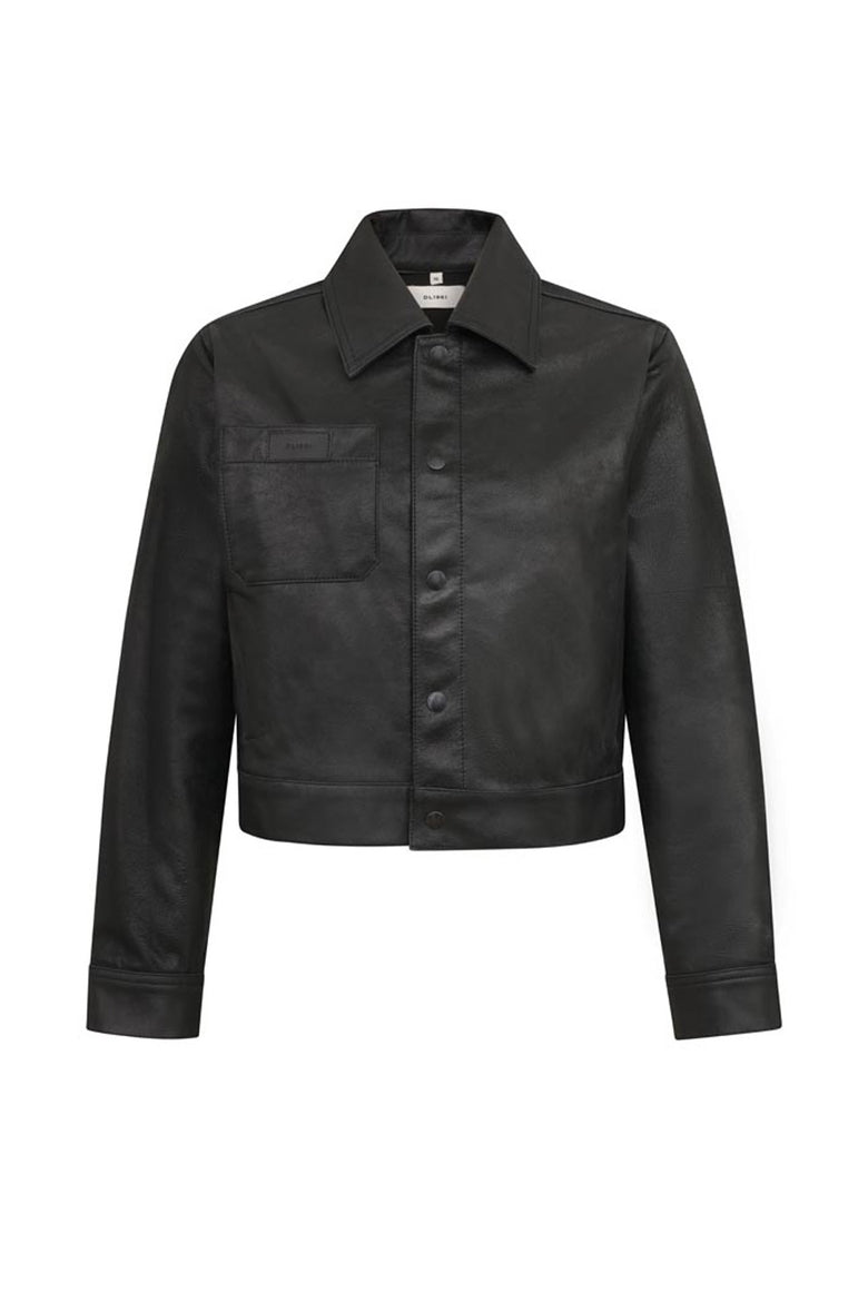 DL1961 tilda jacket in black patent
