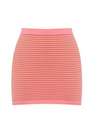 sierra skirt in multi stripe pink