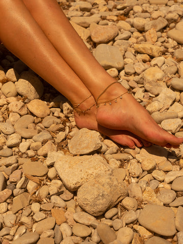 toc x jacquie aiche stellar anklet in gold